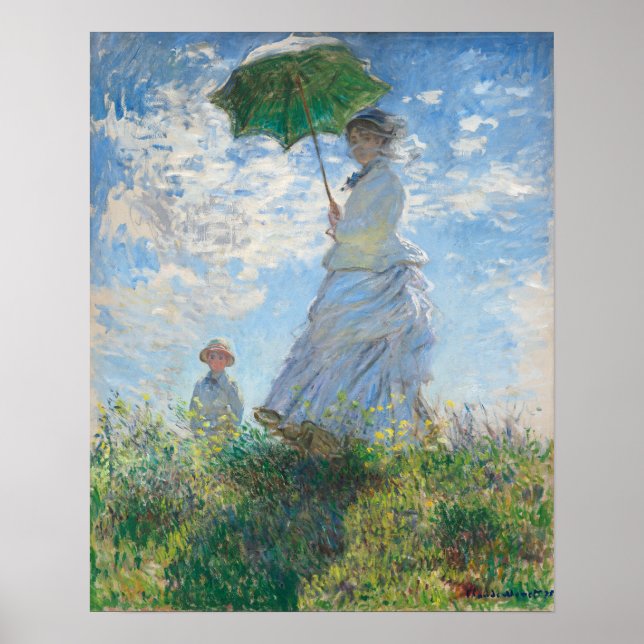Poster Madame Monet e seu filho, Claude Monet (Frente)