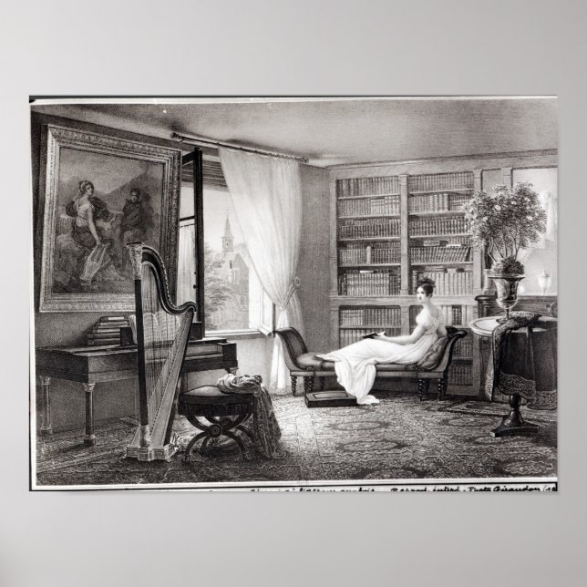 Pôster Madame Recamier no Abbaye-aux-Bois (Frente)