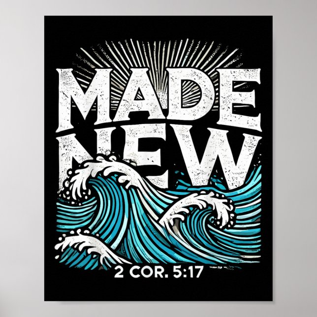 Poster Made New Baptized Baptism  (Frente)