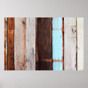 Poster Madeira de parede de cinza antiga, preto, vazio, c