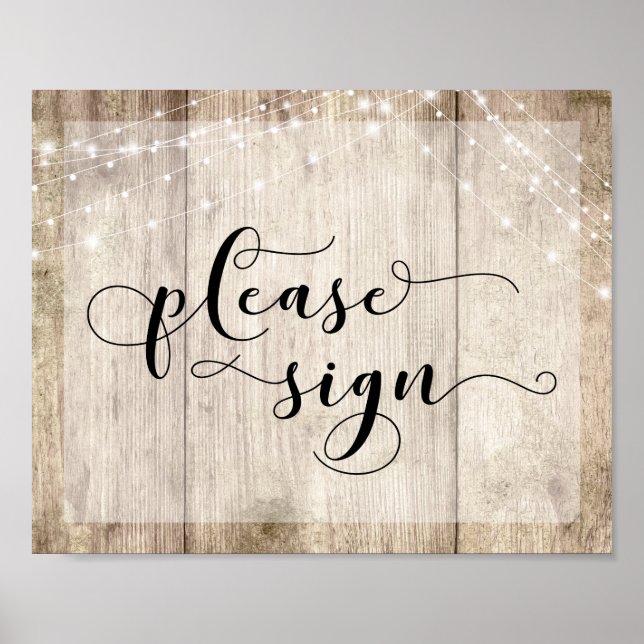 Poster Madeira e luzes acastanhadas por favor (Frente)