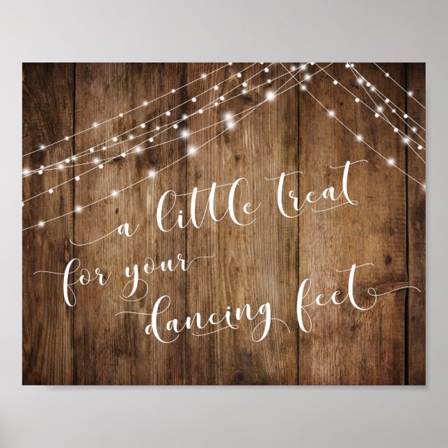 Poster Madeira e Luzes Um Pouco De Tratamento Para Seu Pé (Frente)