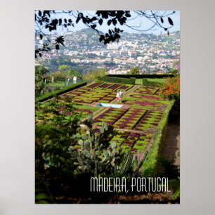 Poster Madeira Funchal Jardim Botânico Portugal