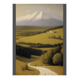 Pôster Madeira Tapeçada Por Muro