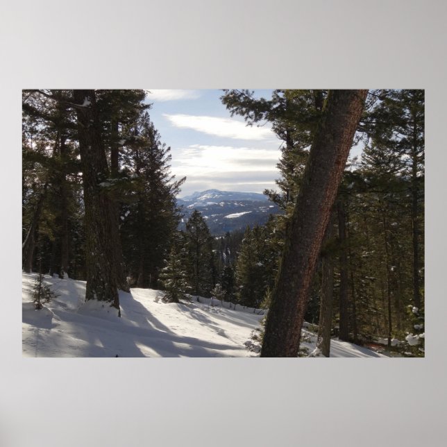 Poster Madison Mountain em inverno em Montana (Frente)
