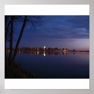 Pôster Madison, Wisconsin Skyline