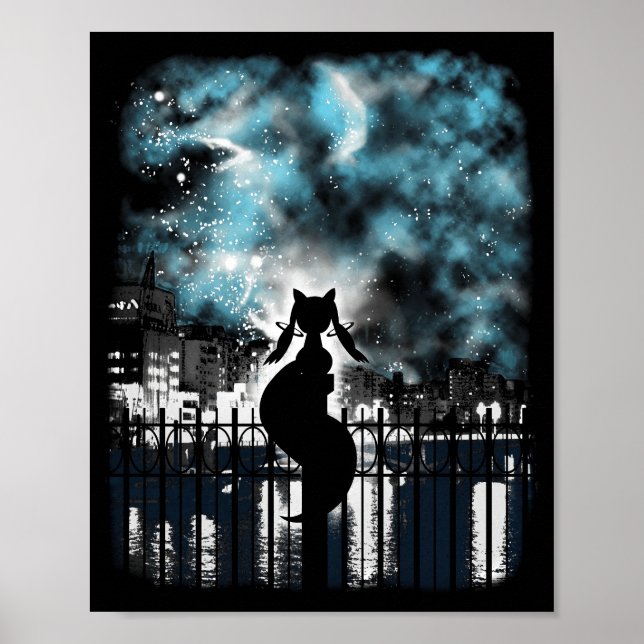 Poster Madoka - Kyubey (Frente)