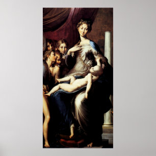 Poster Madona com o Pescoço Longo de Parmigiano