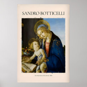 Poster Madona do Livro de Botticelli Arte Impressa Virgem