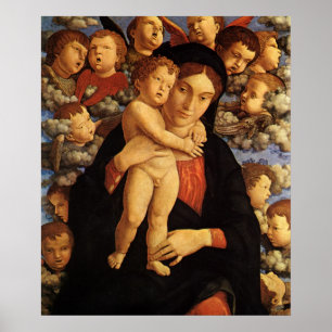 Poster Madona dos Querubins por Andrea Mantegna