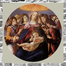 Poster Madona e Menino com Anjos por Sandro Botticelli