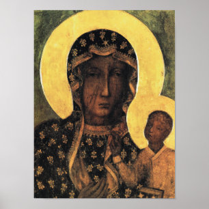 Poster Madona Negra Polônia Nossa Senhora de Częstochowa