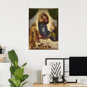Poster Madona Sixtina por Rapahel
