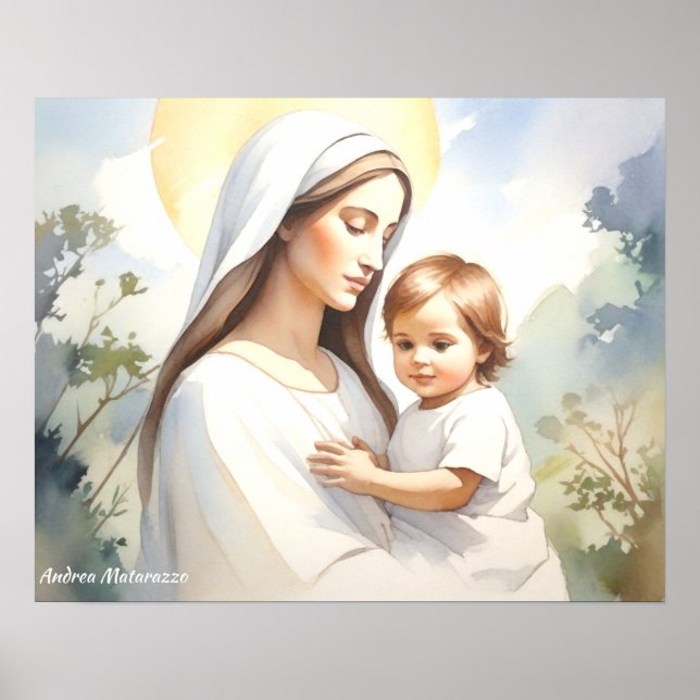Poster Madonna com Child Jesus (Frente)