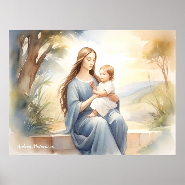 Poster Madonna com Child Jesus (Frente)