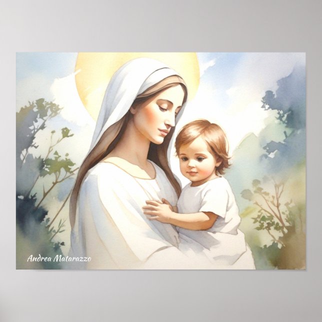 Poster Madonna com Child Jesus (Frente)