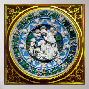 PÔSTER MADONNA COM CRIANÇAS E ÂNGULOS