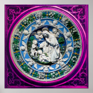 PÔSTER MADONNA COM CRIANÇAS E ÂNGULOS