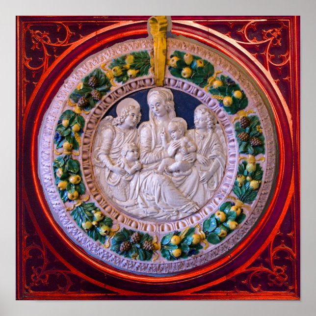 POSTER MADONNA COM FILHO E SANTOS (Frente)