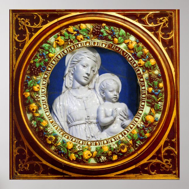 PÔSTER MADONNA COM RENAISSÂNCIA INFANTIL (Frente)