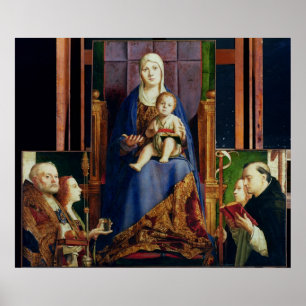 Pôster Madonna com santo Nicholas de Bari