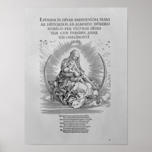 Pôster Madonna como a mãe de cuidados e ser divino