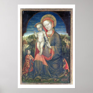 Pôster Madonna da humildade adored por Leonello d'Este