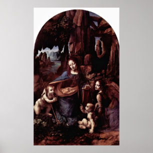 Pôster Madonna das rochas por Leonardo da Vinci