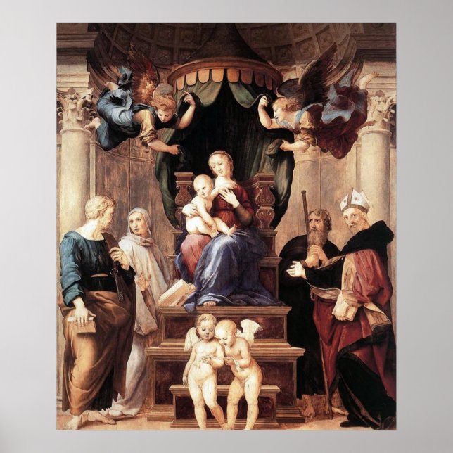 Poster Madonna del Baldacchino - Raphael - c1506 (Frente)