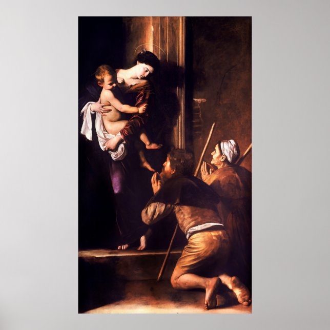 Poster Madonna di Loreto, apresentada por Caravaggio (c 1 (Frente)