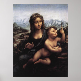 Pôster madonna do enrolador, Leonardo Da Vinci