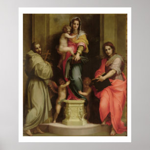 Pôster Madonna dos Harpies, 1517 (óleo no painel)