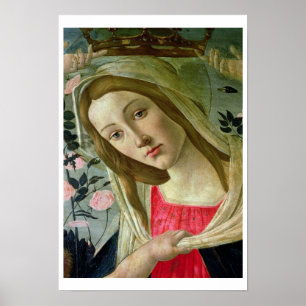 Pôster Madonna e a criança coroaram pelos anjos, detalhe
