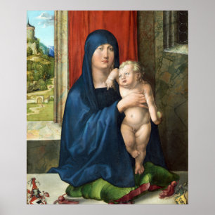 Poster Madonna e Child - Albrecht Durer - c1496