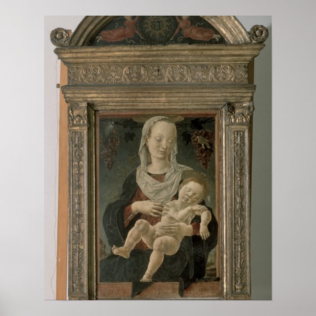 Pôster Madonna e Child (óleo no painel) (Frente)