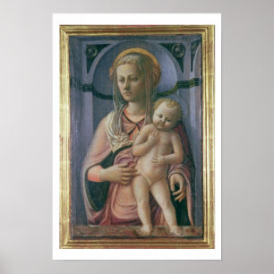 Pôster Madonna e Child (tempera no painel)