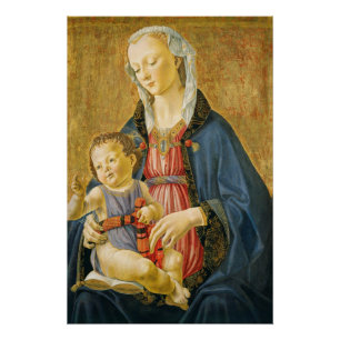 Pôster Madonna e criança com dois doadores, 1525-1530