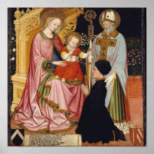 Pôster Madonna e Criança com o Doador