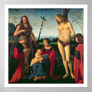 Poster Madonna e criança com SS. John The Baptist e