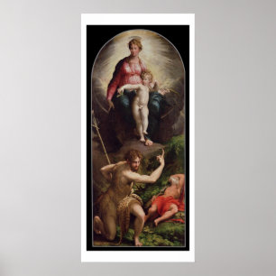 Pôster Madonna e criança com St John e St Jerome, 15