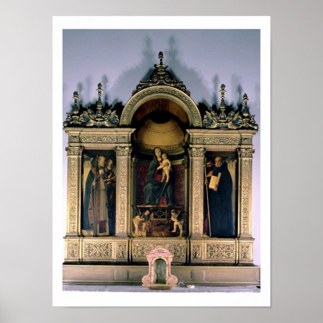 Poster Madonna e Criança e Santos (altórica triptych) (Frente)