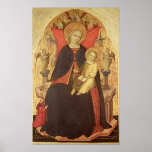 Pôster Madonna e criança Enthroned com Vulciano