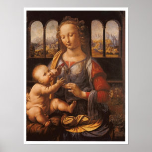Pôster Madonna e criança, Leonardo da Vinci, 1475