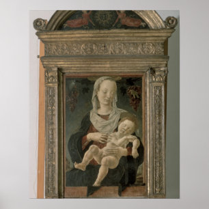 Pôster Madonna e criança (óleo no painel)