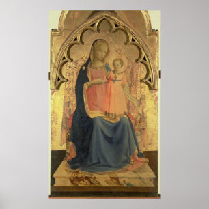 Pôster Madonna e criança, painel central de um triptych