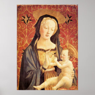 Poster Madonna e Criança - Veneziano - c1432