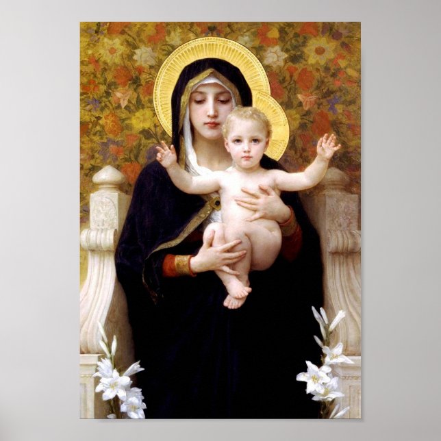 Pôster Madonna e Natal infantil (Frente)