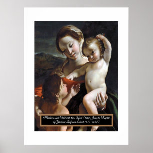 Poster Madonna e o Santo infantil John
