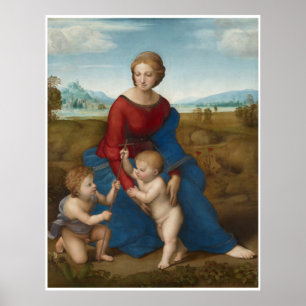 Pôster Madonna em Raphael Sanzio do prado