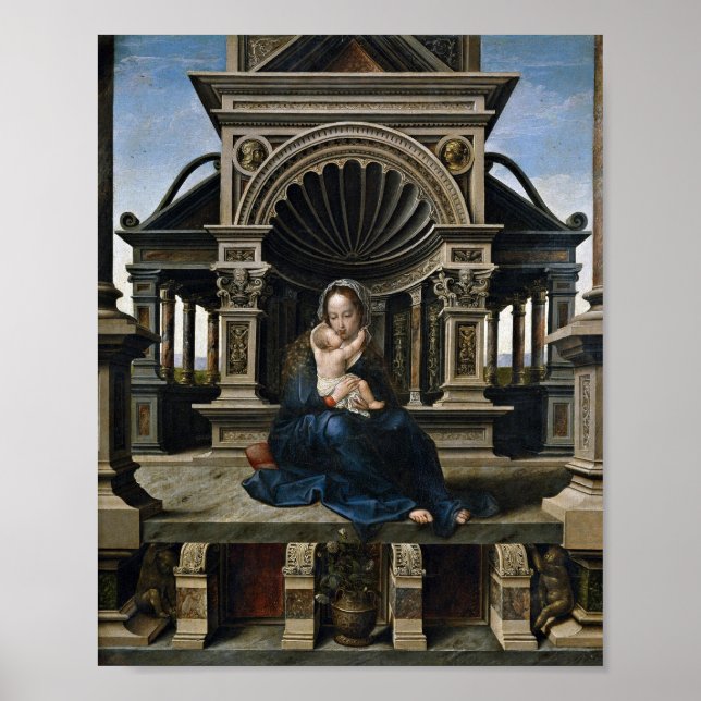 Pôster Madonna Holding Baby Jesus (Frente)
